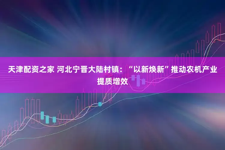 天津配资之家 河北宁晋大陆村镇：“以新焕新”推动农机产业提质增效